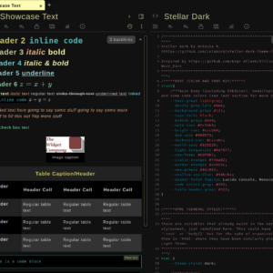 Screenshot of Stellar Dark for Trilium Notes